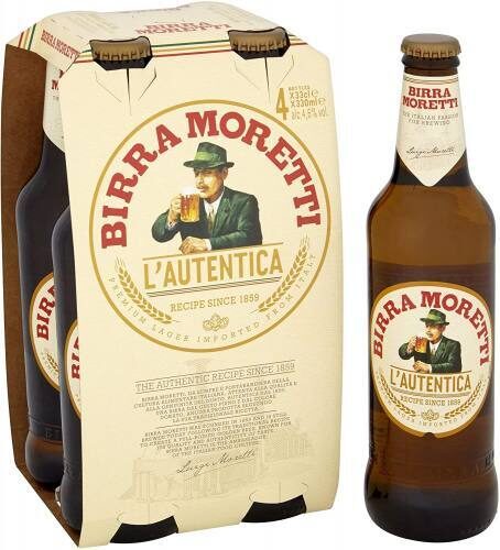Birra Moretti l'Autentica 33cl btl x 4Pack (Incl BCRS Deposit)